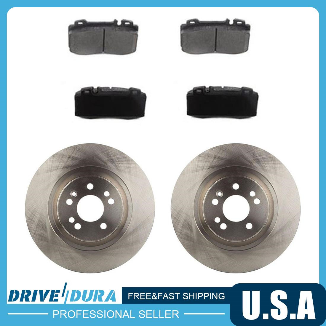 Front Disc Rotors Ceramic Brake Pads Fits 2000-2001 Mercedes-Benz ML430