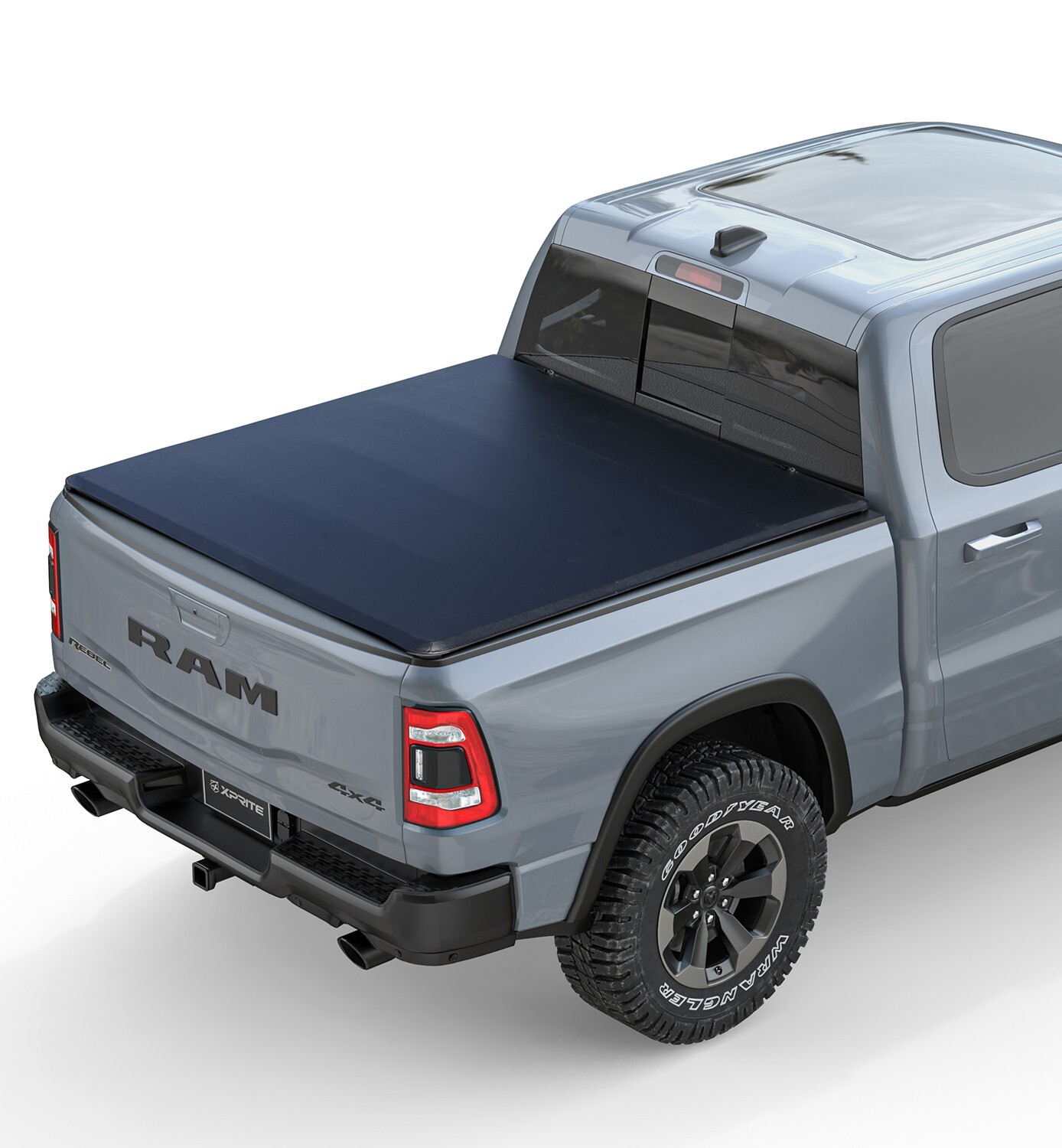 5.7ft 3-Fold Soft Tonneau Cover for 19-26 Dodge Ram 1500 Classic Body Truck Bed