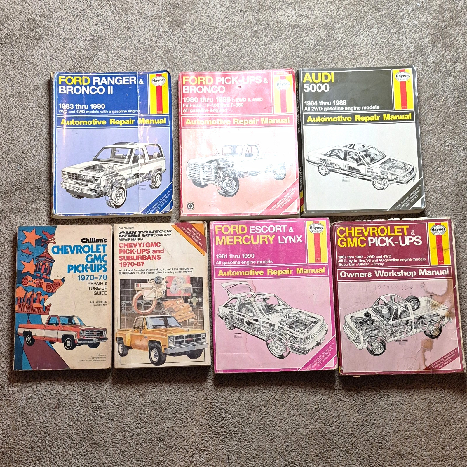 7 Vintage Shop Manual Chilton Haynes Automotive Repair Books 7 Vintage Shop Manual Chilton Haynes Automotive Repair Books