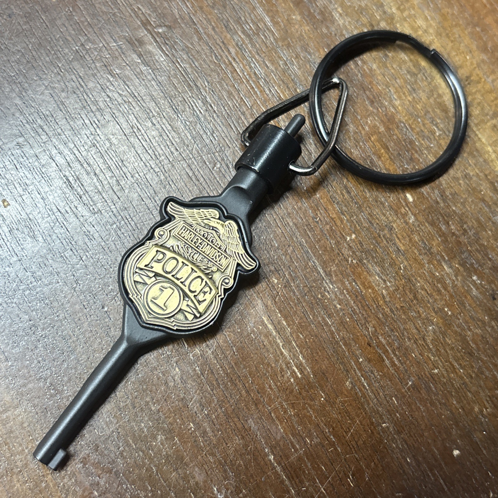 VTG Harley-Davidson Police 1 Handcuff Key Keychain Fob 90th Anniversary Rare NOS
