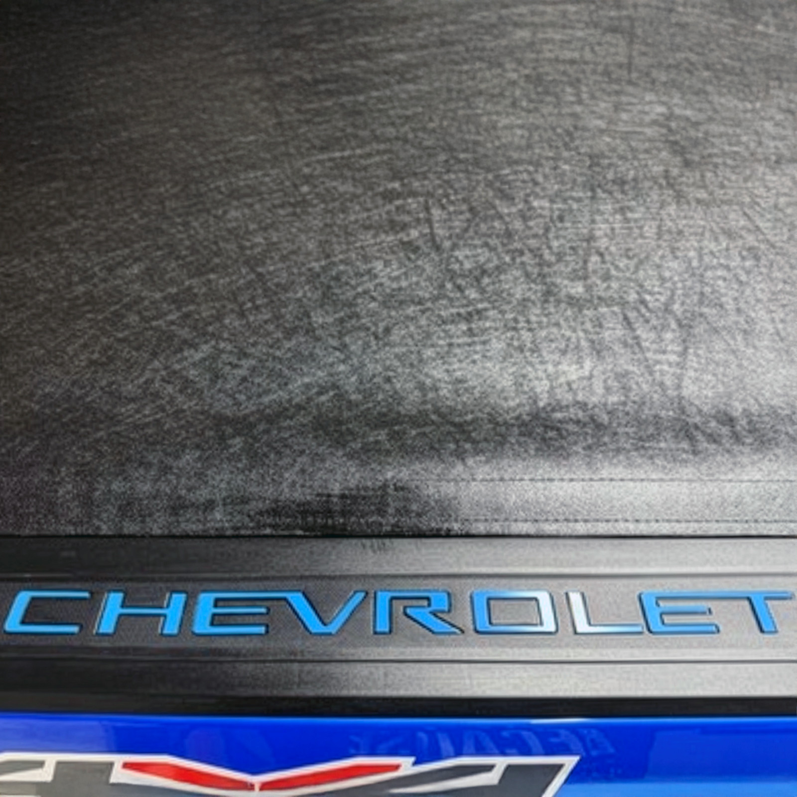 2 x SKY BLUE BED RAIL CAP COVER LETTERS FOR SILVERADO 2019+ NOT DECALS
