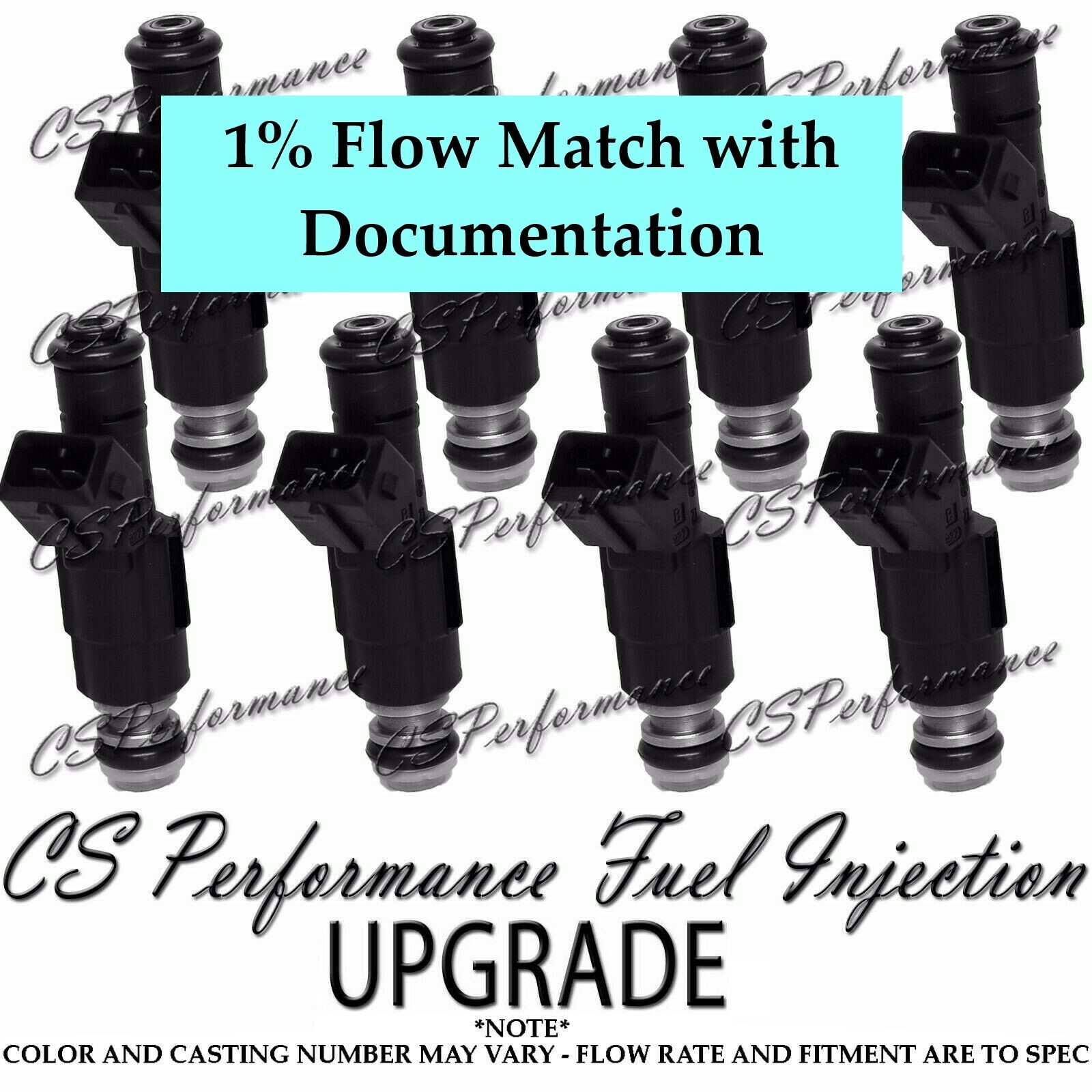 1% Flow Match Bosch III UPGRADE Fuel Injectors (8) for 96-99 Mercedes 5.0 4.2