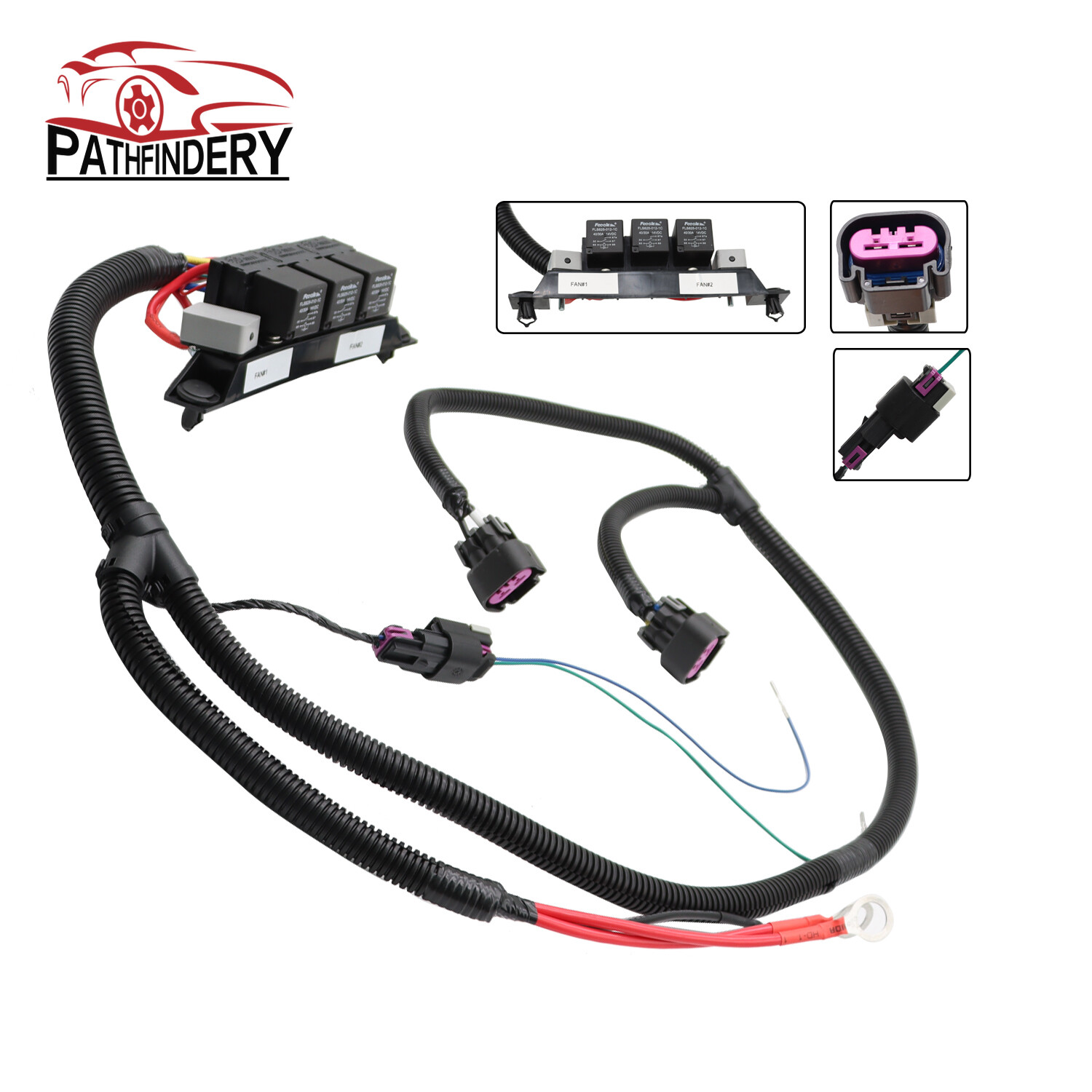 FOR 99-06 GM Yukon Silverado Sierra Tahoe Chevy Dual Electric Fan Kit Harness