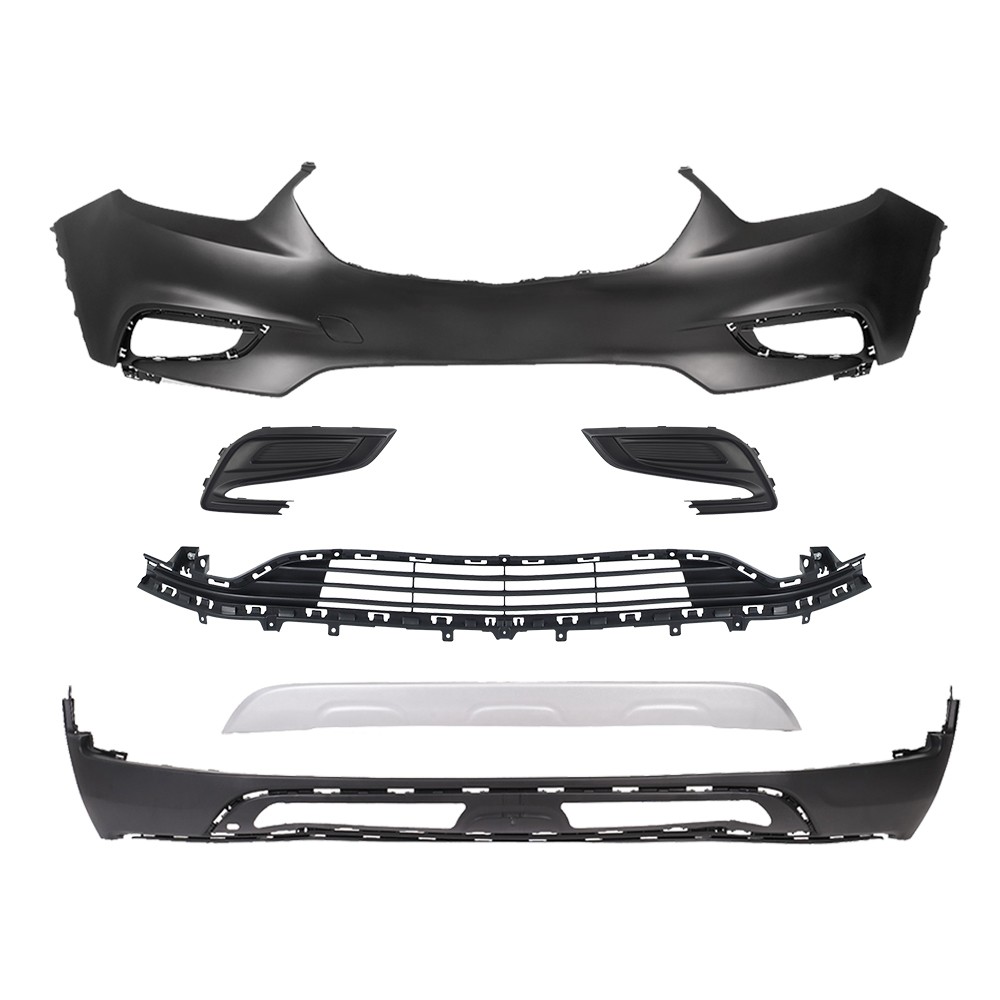 For 2017-2022 Buick Encore Primed Front Bumper Cover Grill Kit w/ Fog lamp Cover