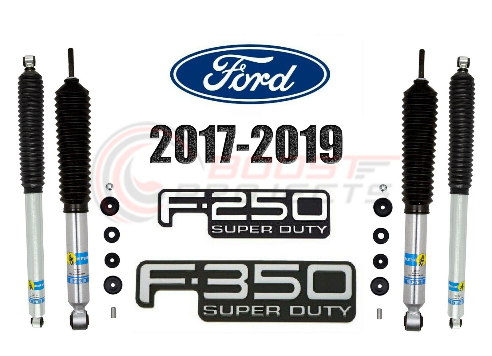 Bilstein B8 5100 Front Rear Monotube Shocks For 17-19 F-250 F-350 Superduty 4WD