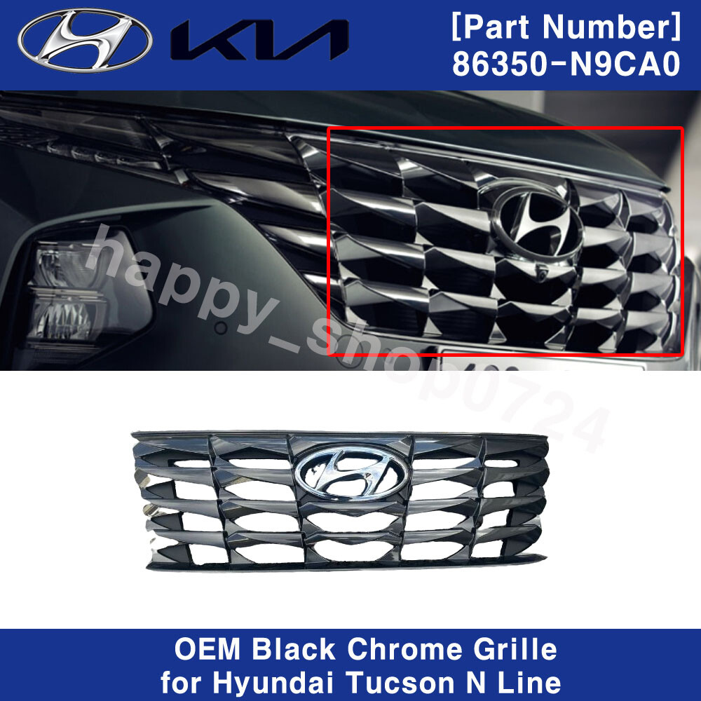 86350N9CA0 OEM Black Chrome Grille For Hyundai Tucson N-Line 2022-2023