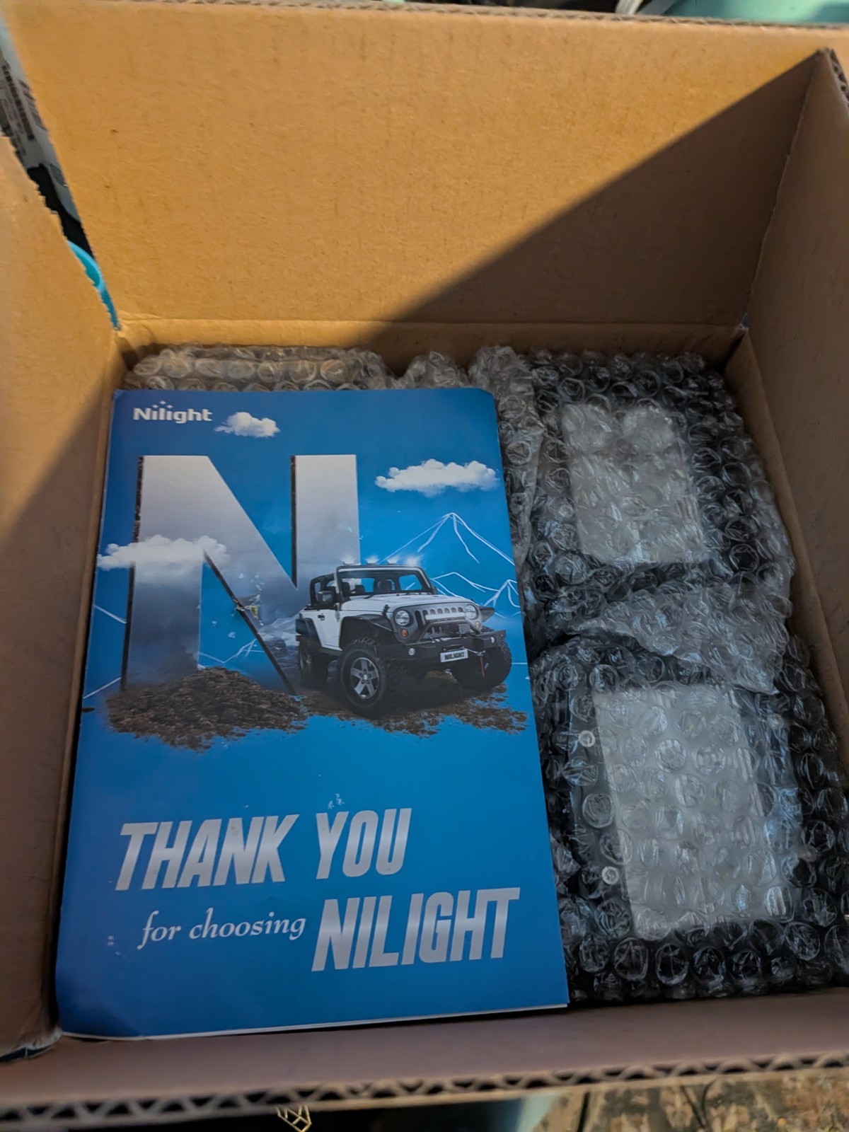 Nilight - 60001F-C LED Light Bar 4PCS 4 Inch 18W LED Bar 1260lm Flood Led Light