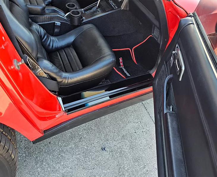 1978-1982 C3 CORVETTE DOOR SILLS GLOSS BLACK POWDERCOAT 2PC