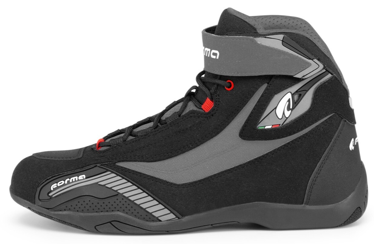 Forma GENESIS motorcycle boots, black gray urban city street riding shoe ride