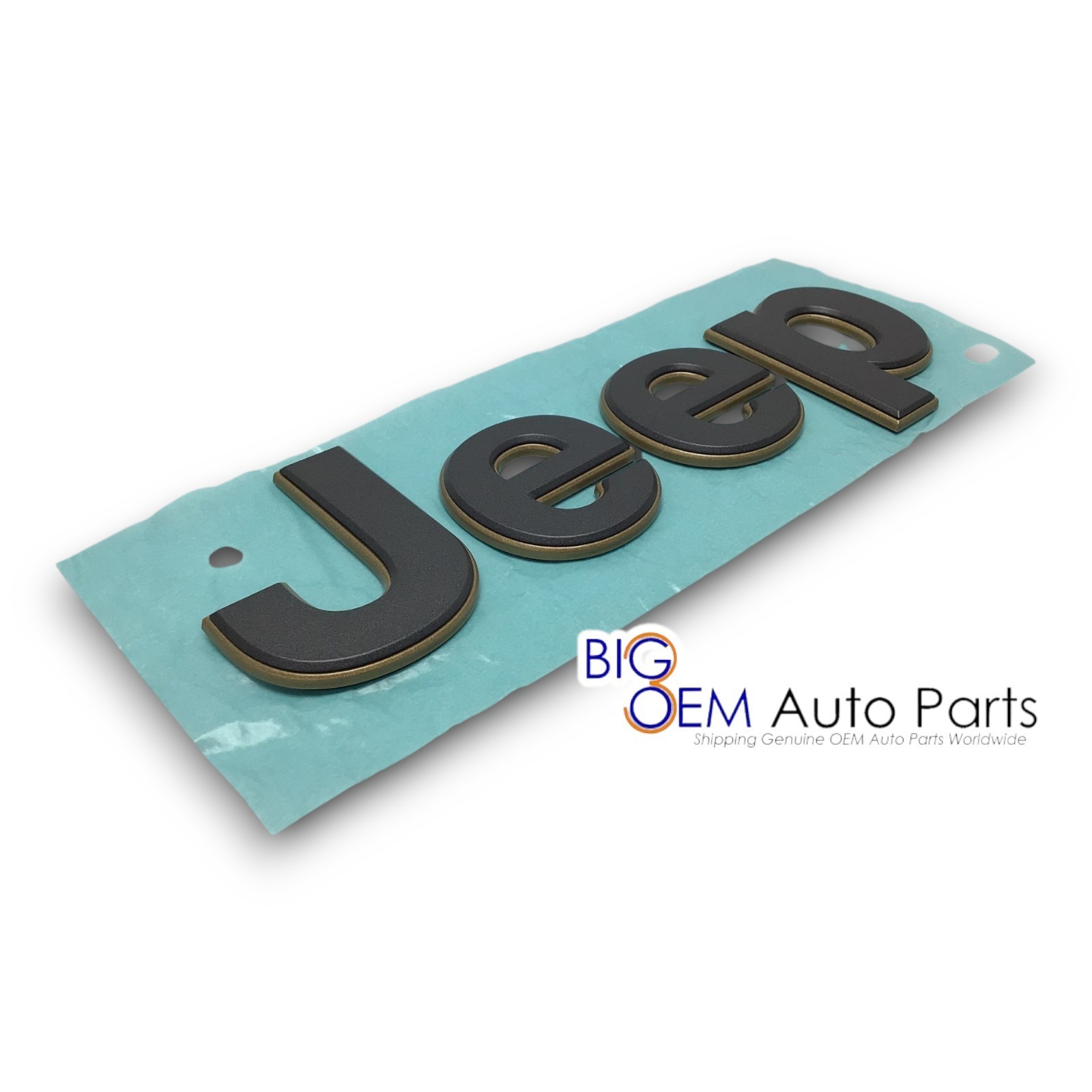 New OEM Mopar 21-26 Jeep Wrangler Fender Emblem Nameplate Black Bronze 5043159AA