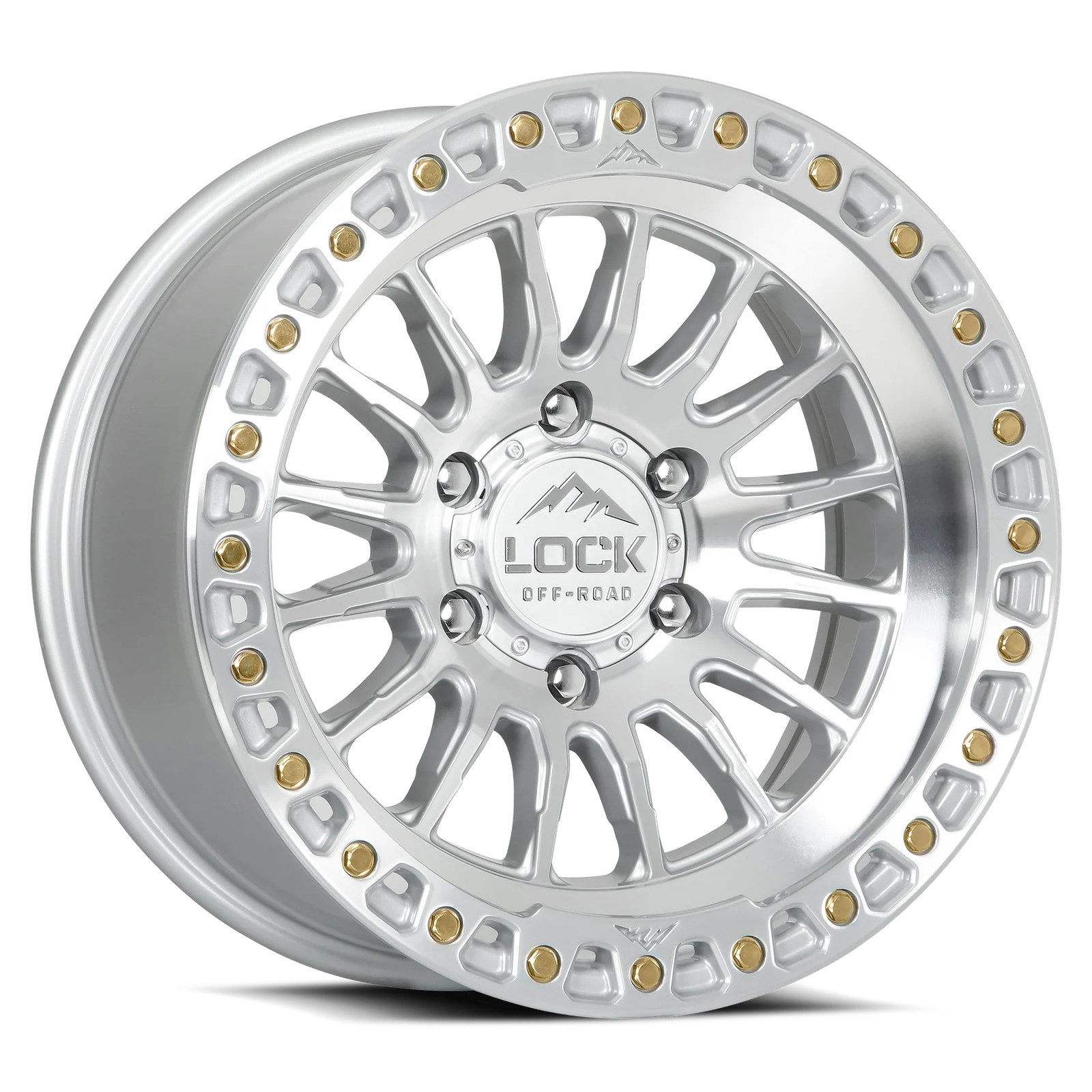 17x9 Lock Off-Road Grit Machine With Clear Coat Wheel 6x5.5 (-12mm)