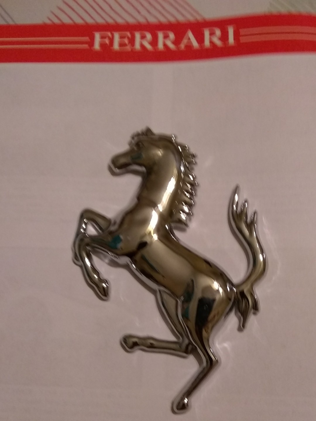 1 x Ferrari California 599 612 FF Prancing Horse Front or rear. Flat on the back 1 x Ferrari California 599 612 FF Prancing Horse Front or rear. Flat on the back