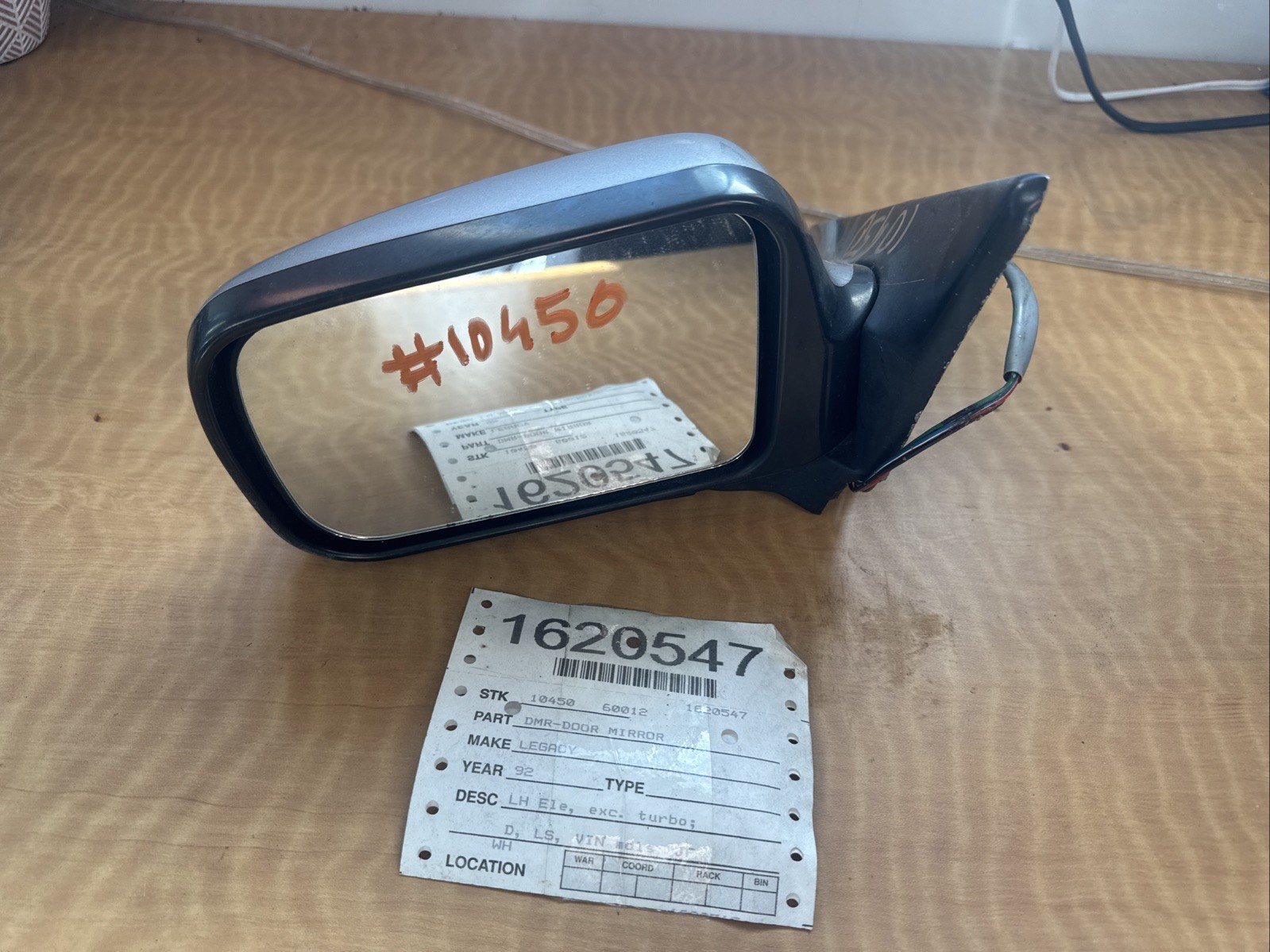 1992 Subaru Legacy Left Side Mirror. Power. OEM