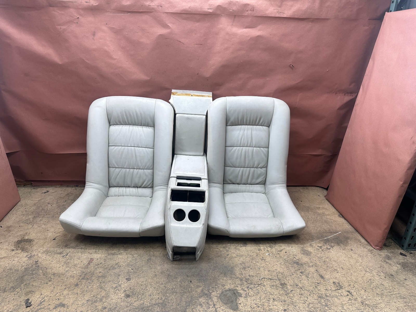 BMW E24 635CSI Rear Seat White Seats With Center Console Armrest OEM 124K Miles