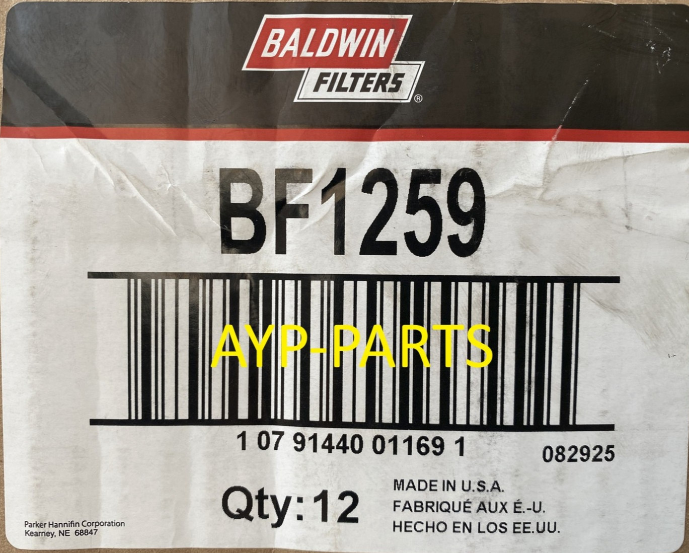 BF1259 (CASE OF 12) BALDWIN FUEL FILTER FS1000 for Caterpillar & Cummins a217