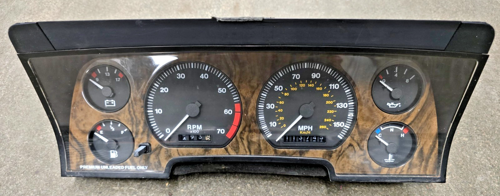 1992 - 1996 Jaguar XJS Speedometer Instrument Gauge Cluster DAC 11187 OEM 113k