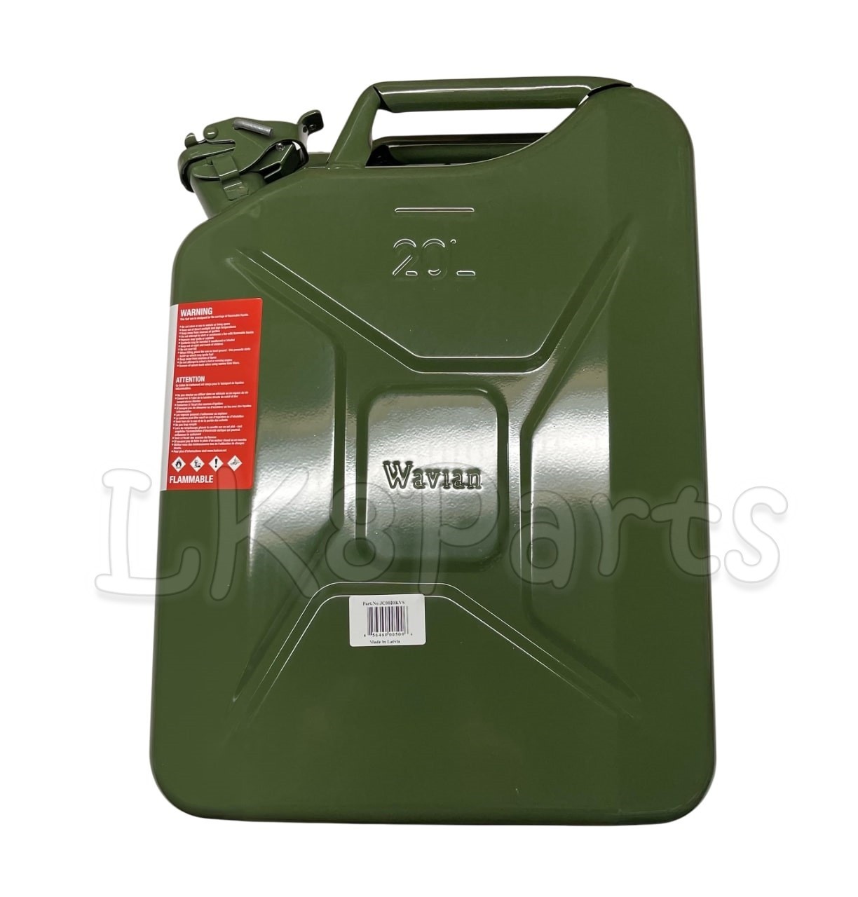 Green Wavian NATO Style Steel Jerry Can 20L / 5 Gal. European Military Spec