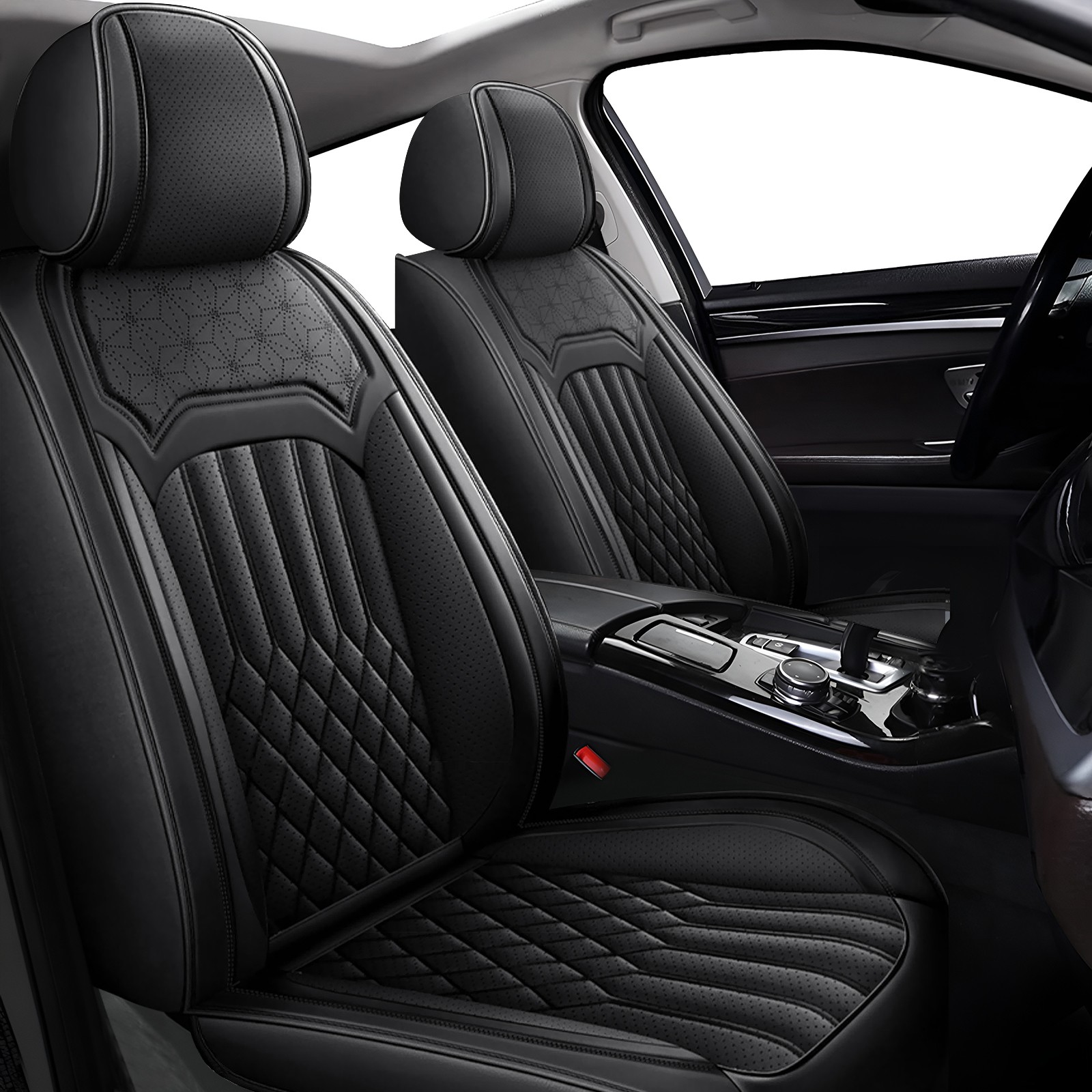 AIZDLBB Car Seat Cover Faux Leather  For Toyota Prius V 2012-2017  (2/5 Seat)