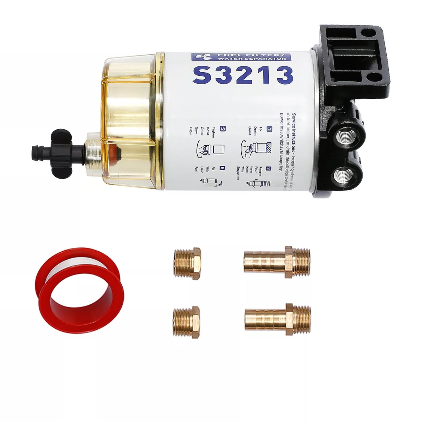 S3213 Boat Fuel Filter Water Separator Kit For Mercury Marine Outboard Motor