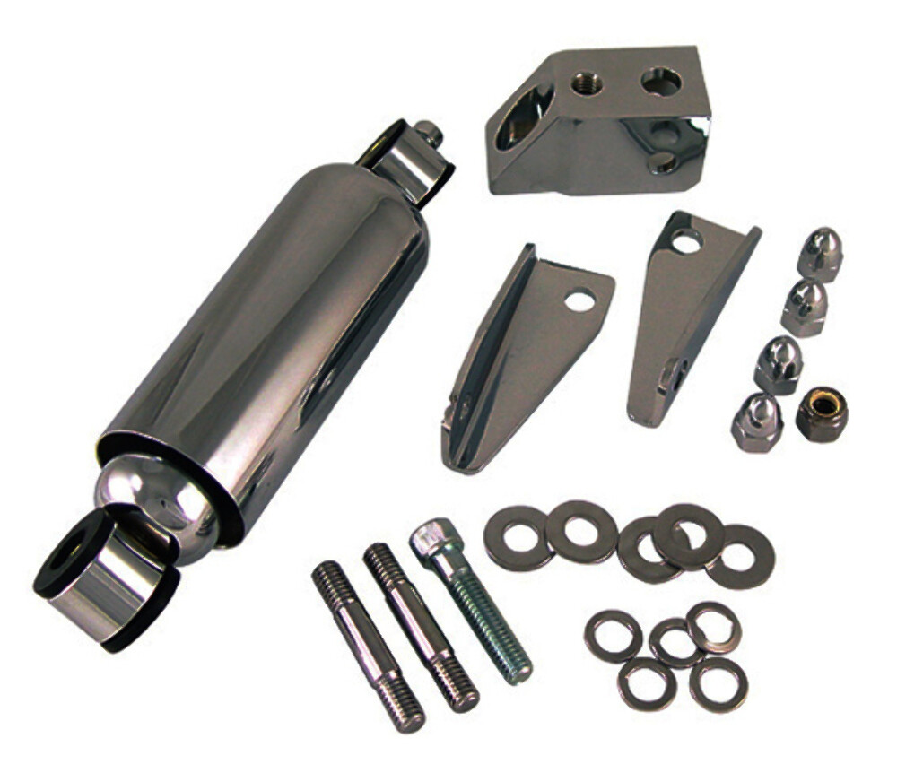 CHROME SHOCK KIT FOR HARDBODY DNA & PAUGHCO SPRINGER FOR HARLEY