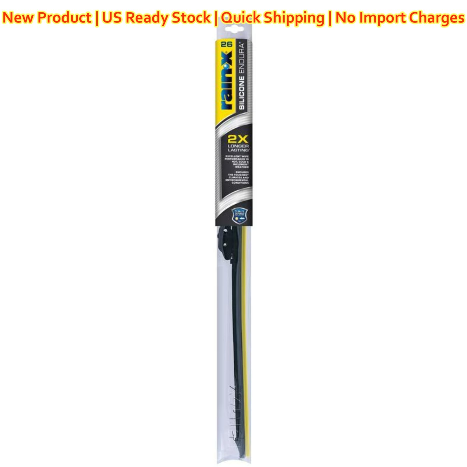 Rain-X Silicone Endura 26 Inch Premium All-Weather Windshield Wiper Blade Single Rain-X Silicone Endura 26 Inch Premium All-Weather Windshield Wiper Blade Single