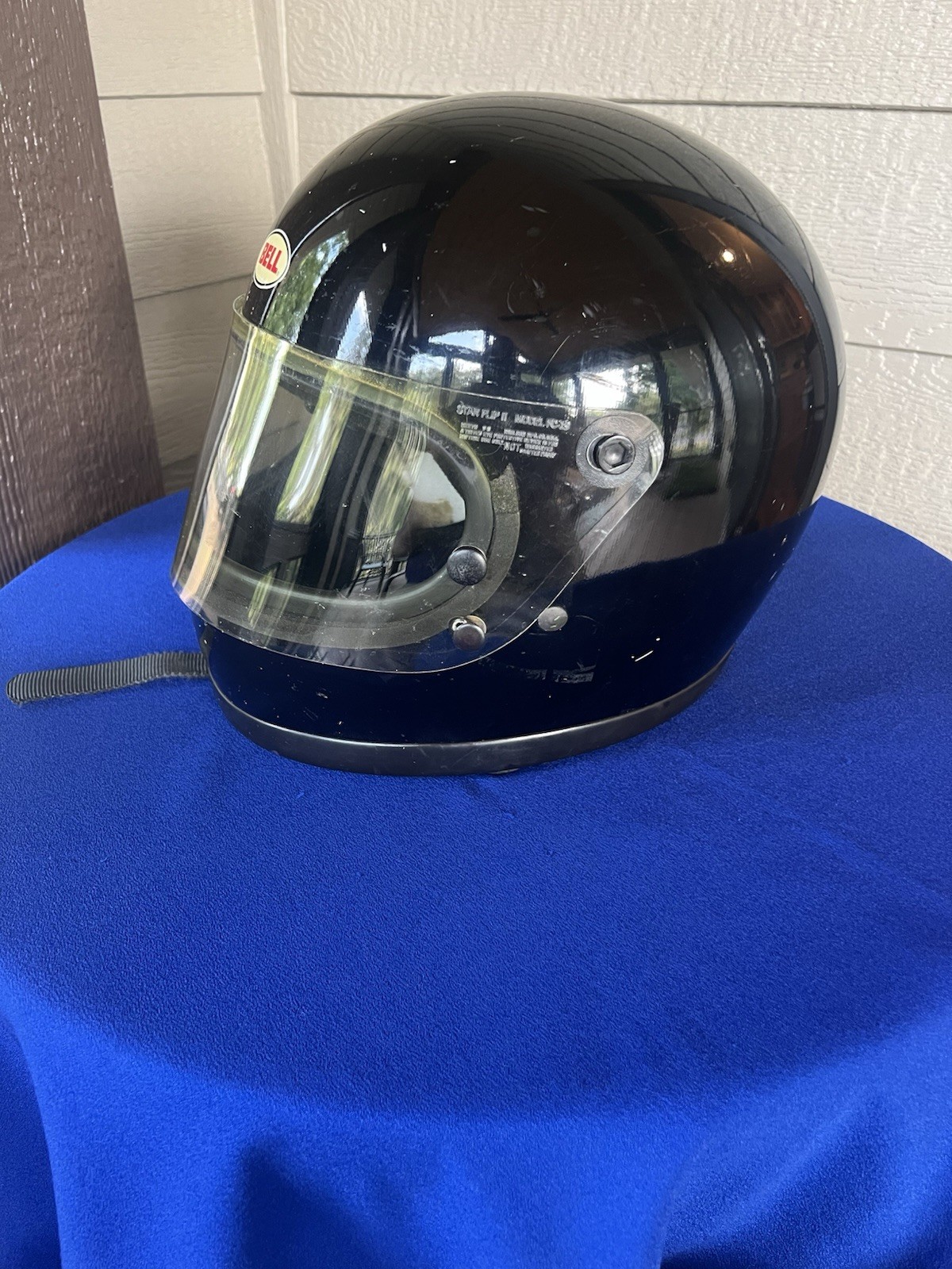 Vintage 70's Bell Star II Motorcycle Helmet 7 1/2 60cm w Visor Large Size Nice Vintage 70's Bell Star II Motorcycle Helmet 7 1/2 60cm w Visor Large Size Nice