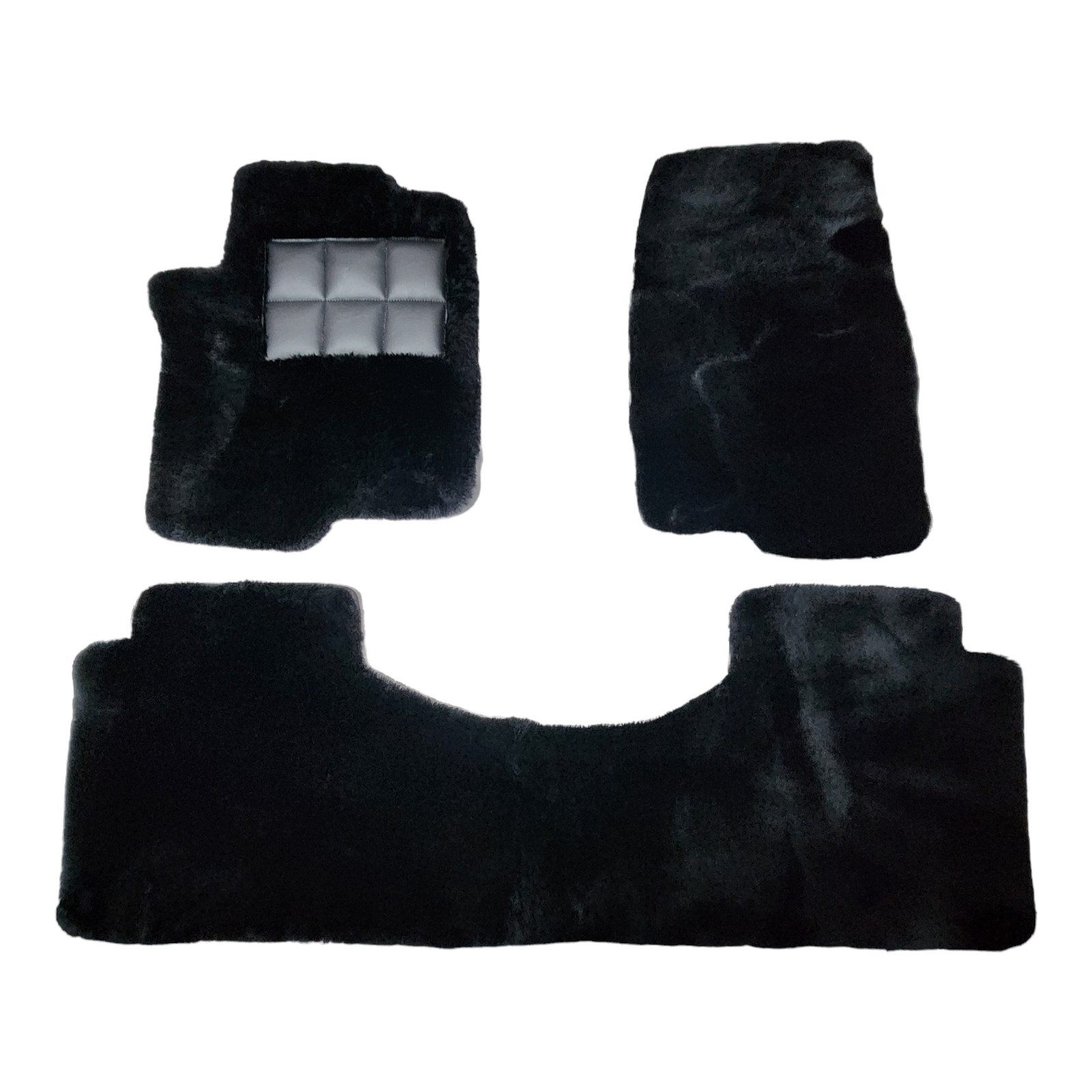 Bespoke Edition Genuine Black Sheepskin Floor Mat Set for Toyota Land Cruiser Bespoke Edition Genuine Black Sheepskin Floor Mat Set for Toyota Land Cruiser