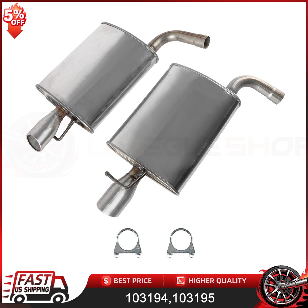 For 2011-2016 Ford Explorer 3.5L Stainless Steel Pair of Exhaust Mufflers
