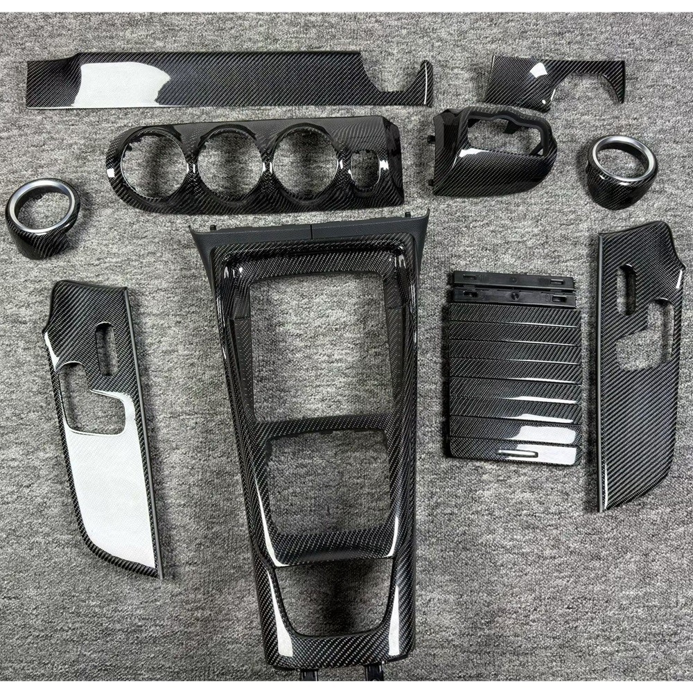  For Mercedes Benz A45 A35 AMG 2018-22 Carbon Fiber Car Interior Trims Set 10PCS