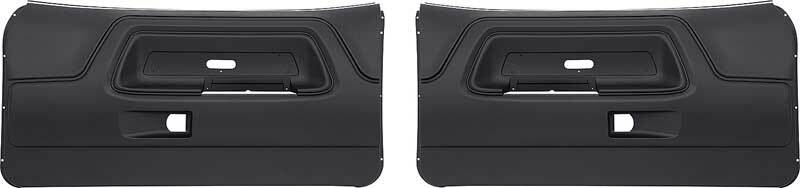 1970-74 Dodge Challenger Front Door Panels Black Pair