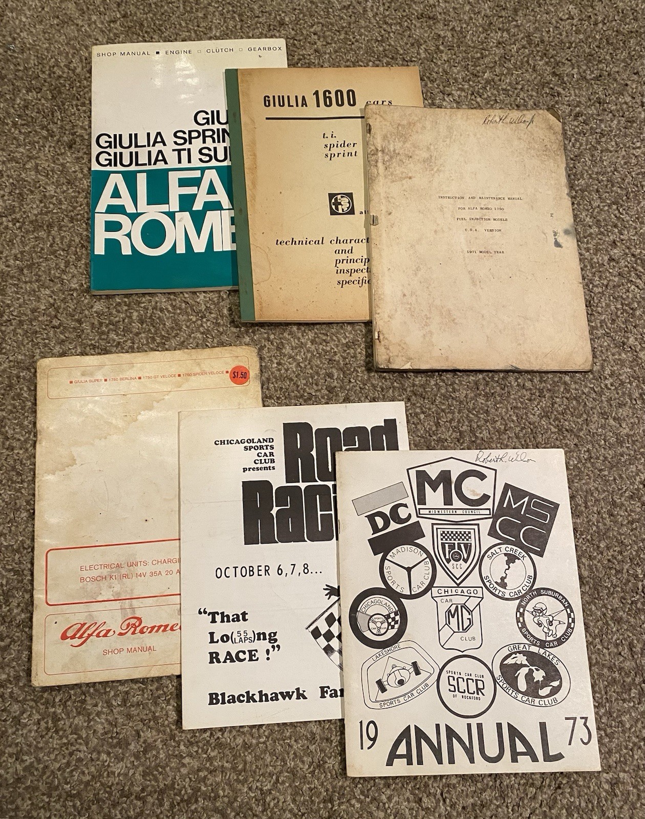 Alfa Romeo Giulia 1600 Catalog Service Shop Manuals Road Racing Booklet Etc Alfa Romeo Giulia 1600 Catalog Service Shop Manuals Road Racing Booklet Etc