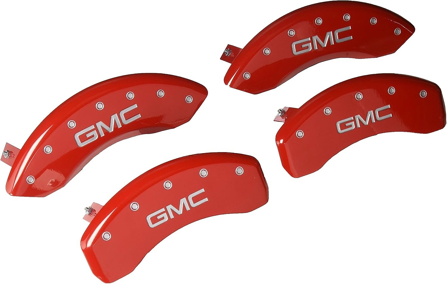 MGP 34015SGMCRD Red Front Rear Caliper Covers for 2015-2020 GMC Yukon