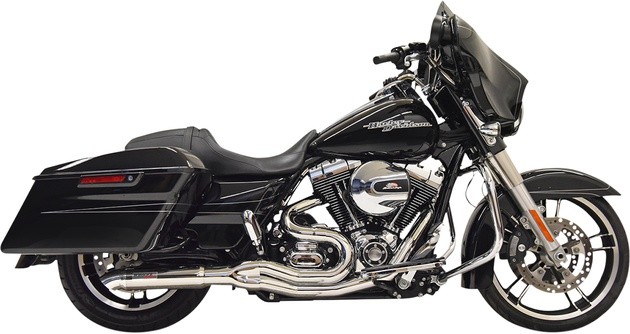 Bassani Hot Rod 2-into-1 Full Exhaust System Chrome #1F67C Harley Davidson