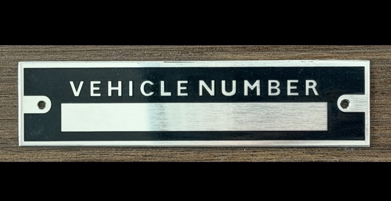 Custom Stainless Steel Vehicle Number Tag Plate 1” x 4” # Custom Stamped