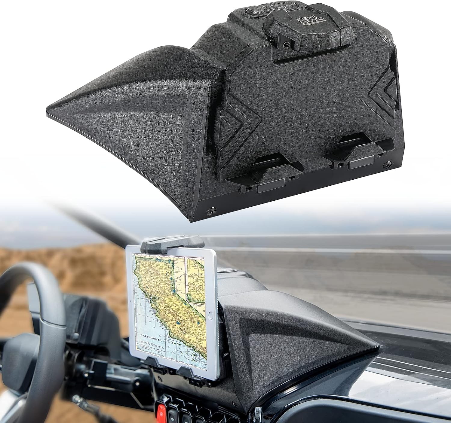 KEMIMOTO Tablet GPS Phone Holder for CFMOTO ZForce 950 2020–2024 with Storage