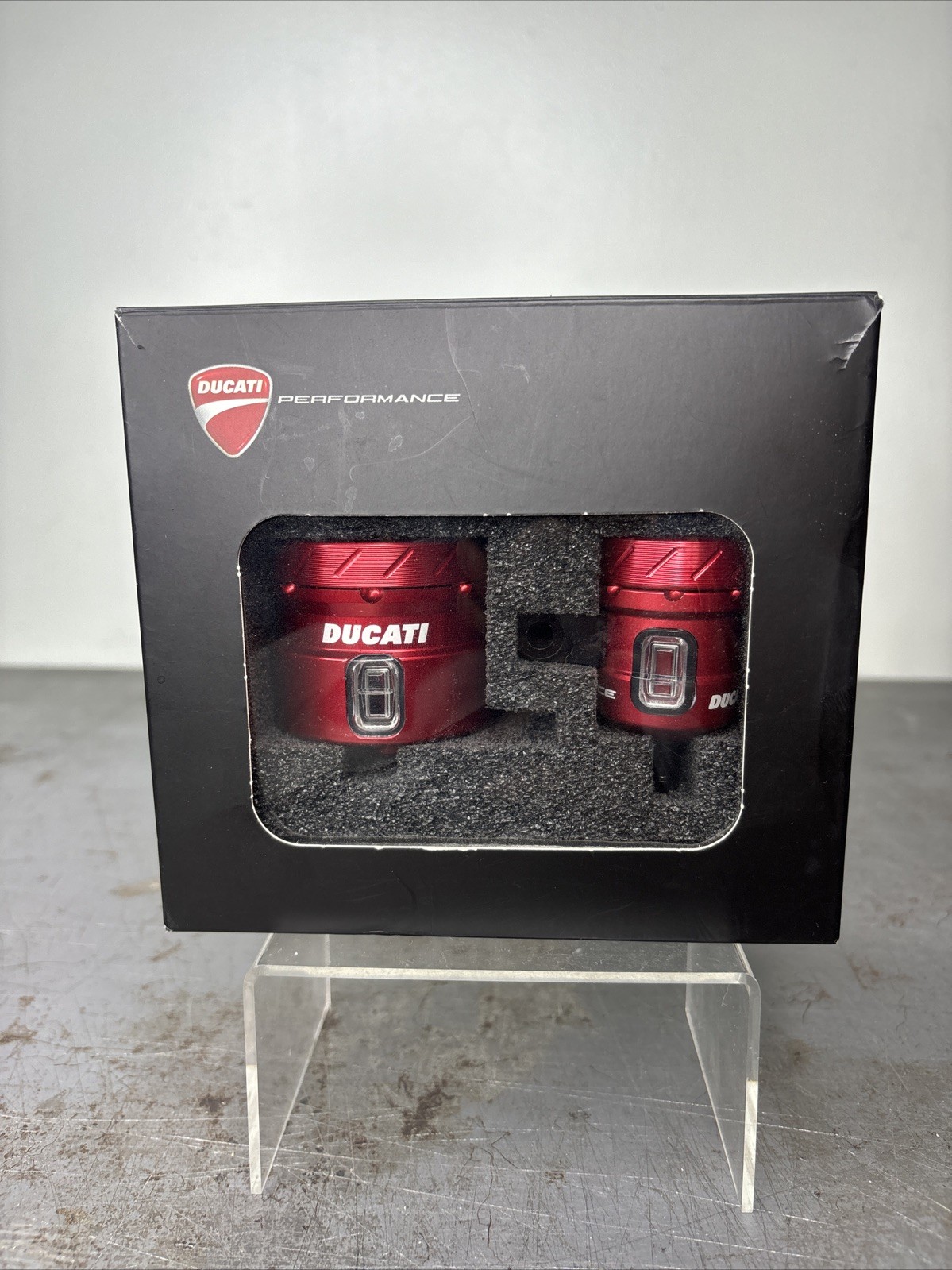 DUCATI Performance Brake Clutch DOT4 Reservoir Kit RED Monster 1200 New Open Box DUCATI Performance Brake Clutch DOT4 Reservoir Kit RED Monster 1200 New Open Box