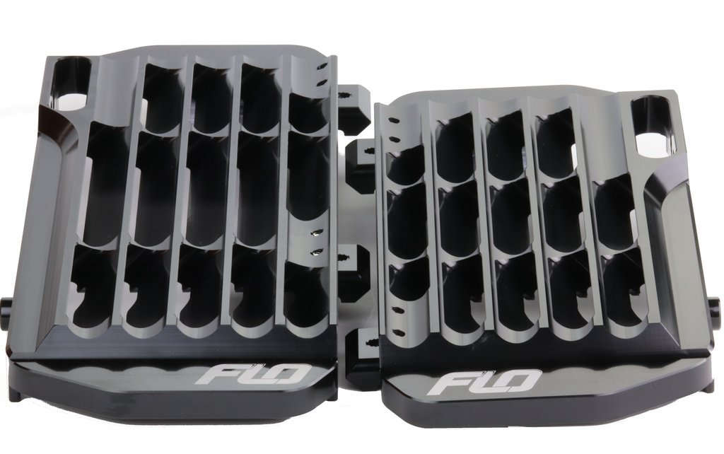 HONDA CRF250R / CRF450R & RX BLACK RADIATOR GUARDS / BRACE FLO MOTORSPORTS