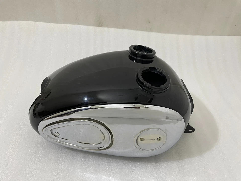 PUCH Allstate Sears SR 250 1965- 66 Alloy Black Petrol Tank + Chrome Side Plates