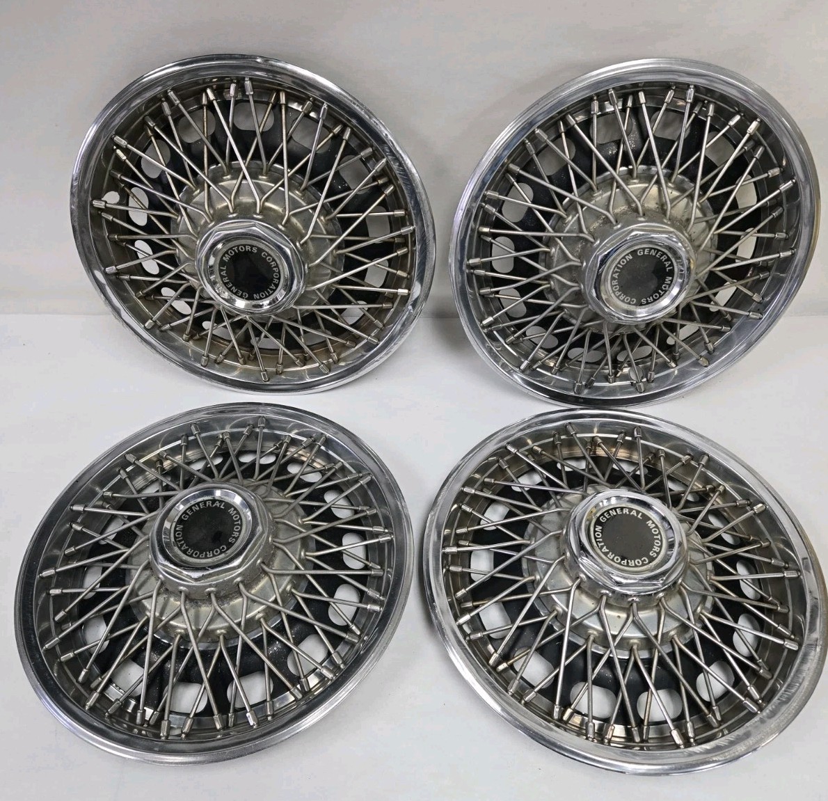 1972-80 Chevy GMC Camaro Monte Carlo 14inch Wire Wheel Hub Caps OEM GM
