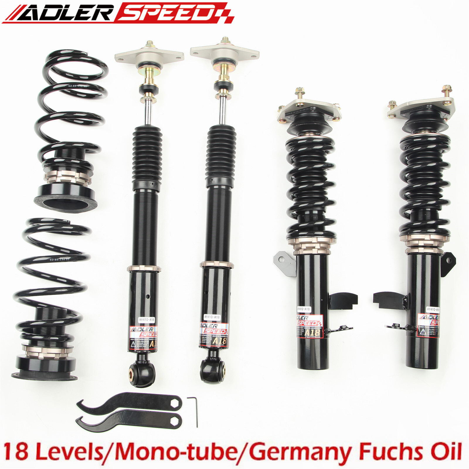 18 Way Adjustable Coilovers Suspension Kit For 12-18 Ford Focus, C-Max FWD (MK3)
