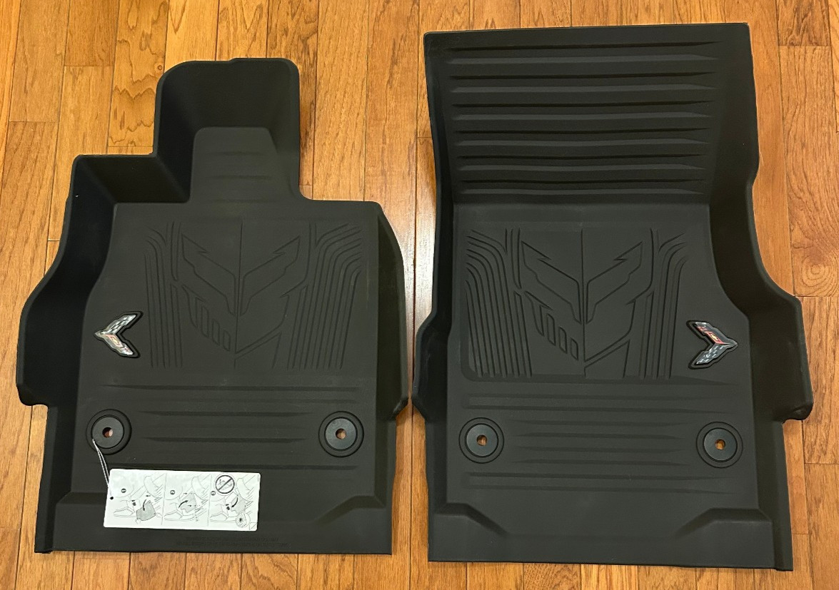 2020-2027 Chevy Corvette C8 All-Weather Floor Liners Black GM OEM NEW 84534619 2020-2027 Chevy Corvette C8 All-Weather Floor Liners Black GM OEM NEW 84534619
