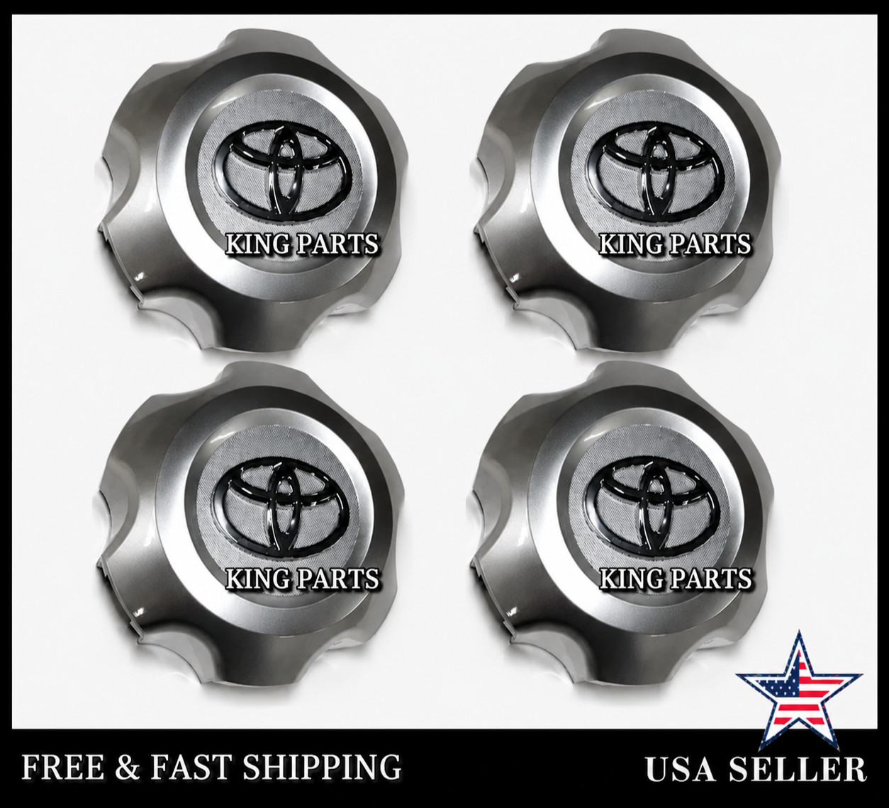 4pcs. 2004-2009 TOYOTA 4RUNNER WHEEL CENTER CAP 42603-35830 SET SILVER C69481