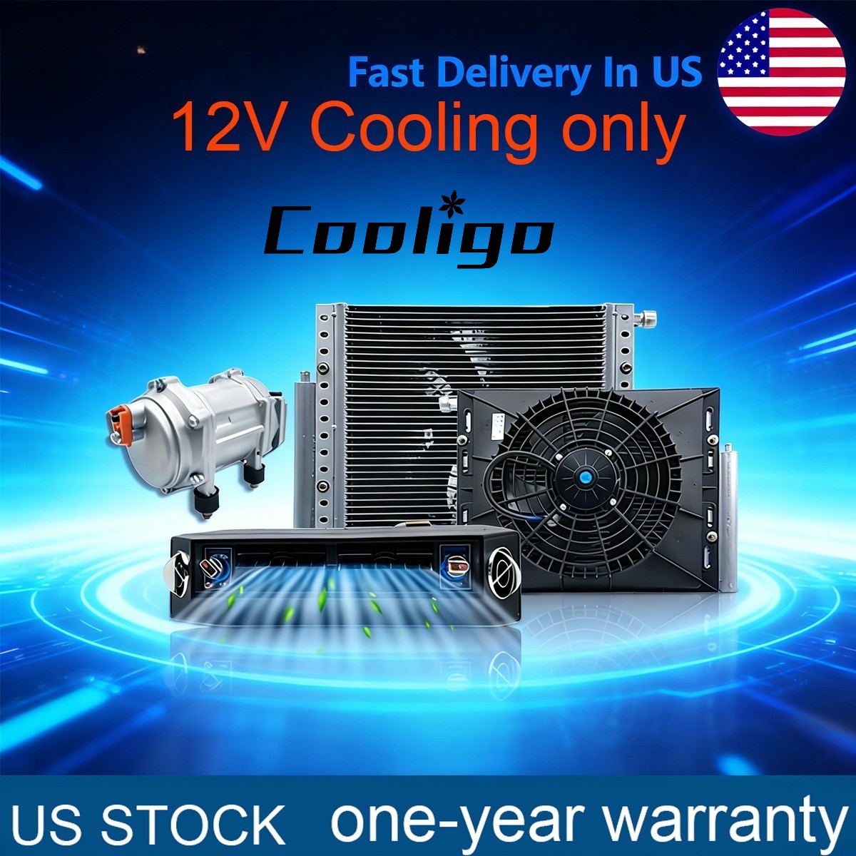 Universal 12V Underdash Air Conditioner Electric Cool Only A/C Kit for Auto Car Universal 12V Underdash Air Conditioner Electric Cool Only A/C Kit for Auto Car