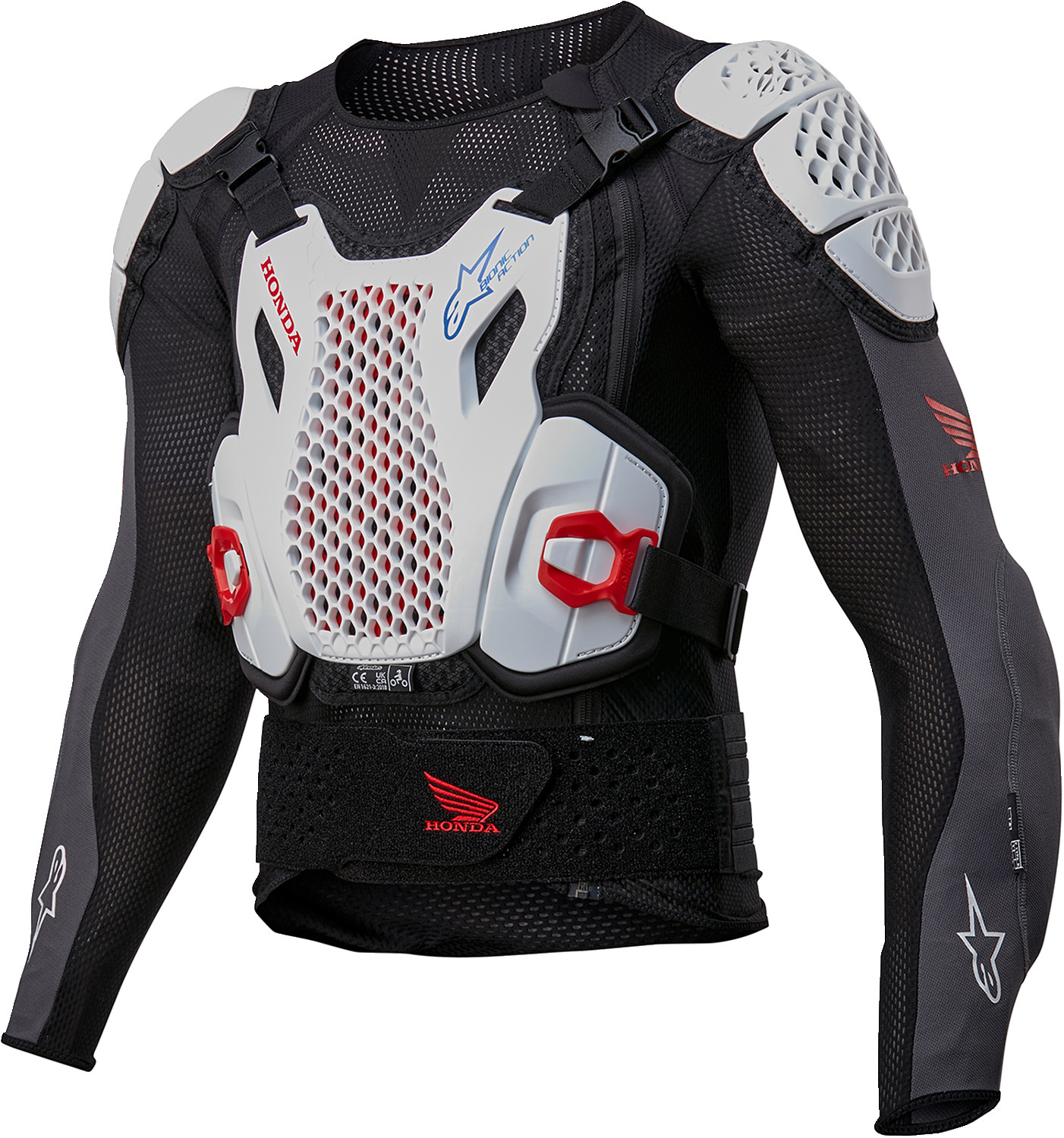ALPINESTARS - Honda Bionic Plus V2 Jacket Black/White/Blue L | 6506023-1272-L ALPINESTARS - Honda Bionic Plus V2 Jacket Black/White/Blue L | 6506023-1272-L