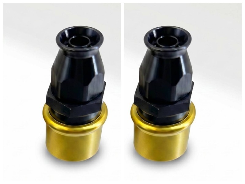 2PCS AN10 PTFE Hose Fittings Quick Release Swivel  45/90 Degree Fuel Adapter ORB