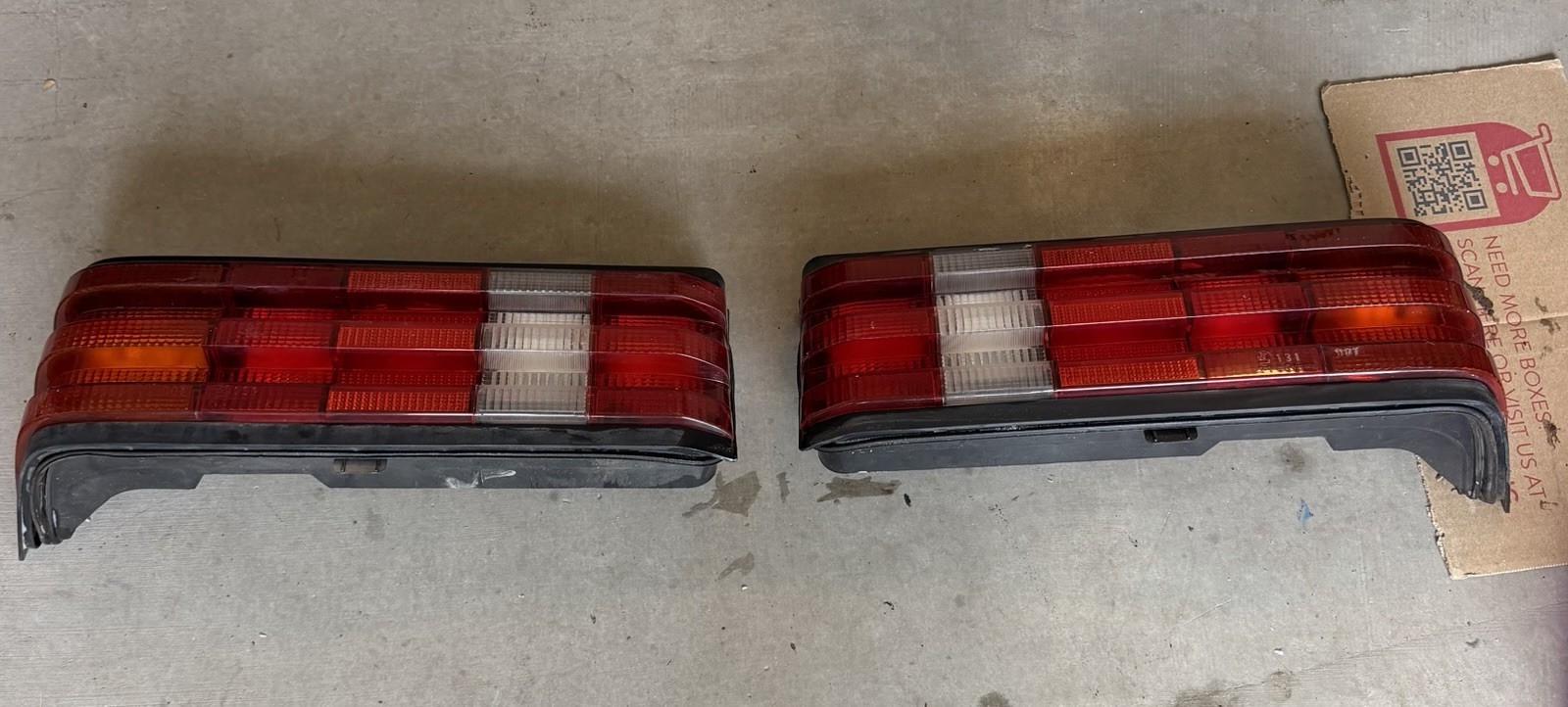 OEM Hella Mercedes-Benz W201 190E 190D Tail Lights Pair Left Right Made Germany