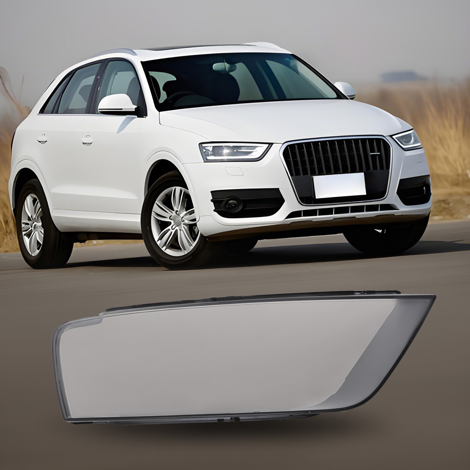 Right Side Front Headlight Lens Cover Fit For Audi Q3 2016-2018 Shell