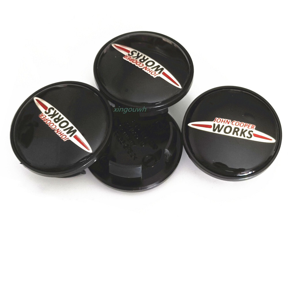 4x 54MM JCW Car Wheel Center Cap For MINI JOHN COOPER WORKS R56 F56 R53 F54 R59