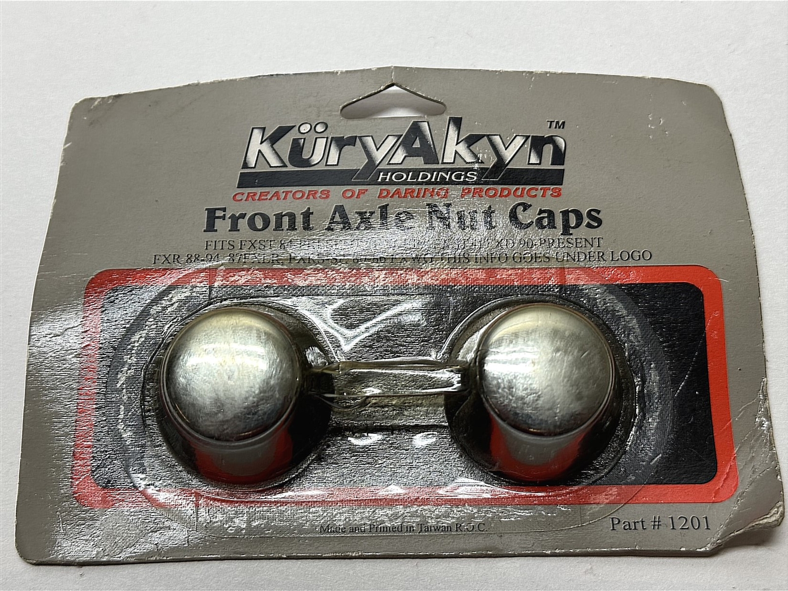 Kuryakyn Front Axle Nut Caps Chrome Covers for Harley-Davidson Bikes PN 1201