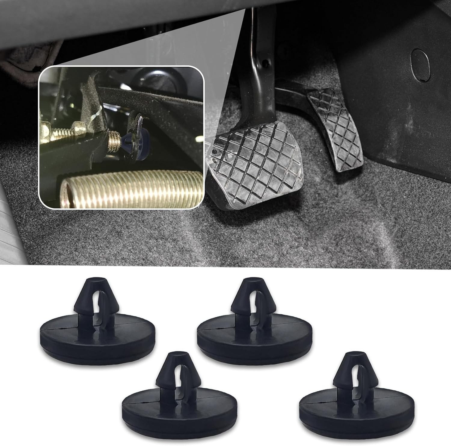 4PCS Brake Switch Stopper, Stopper Pad, Light 